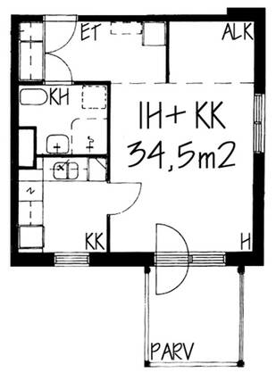 Rental Vantaa Kuninkaala 1 room