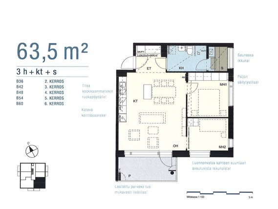 Rental Espoo Tuomarila 3 rooms -