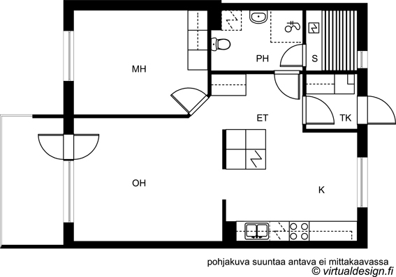 Vuokra-asunto Oulu Kaijonharju Kaksio -