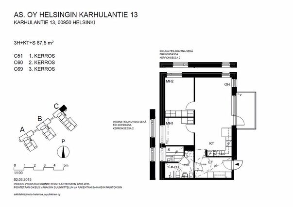 Vuokra-asunto Helsinki Vartiokylä 3 huonetta