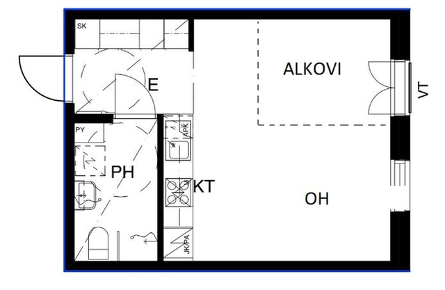 Vuokra-asunto Vantaa Kivistö Yksiö