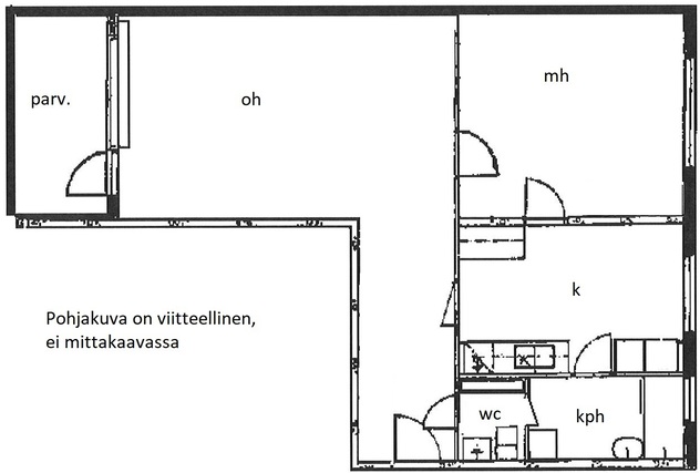 Vuokra-asunto Valkeakoski Sointula Kaksio Yleiskuva