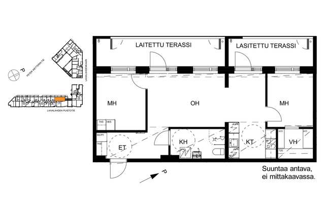 Vuokra-asunto Helsinki Herttoniemi 3 huonetta