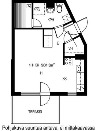 Vuokra-asunto Kerava Keskusta Yksiö