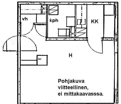 Vuokra-asunto Valkeakoski Ulvajanniemi Yksiö Yleiskuva