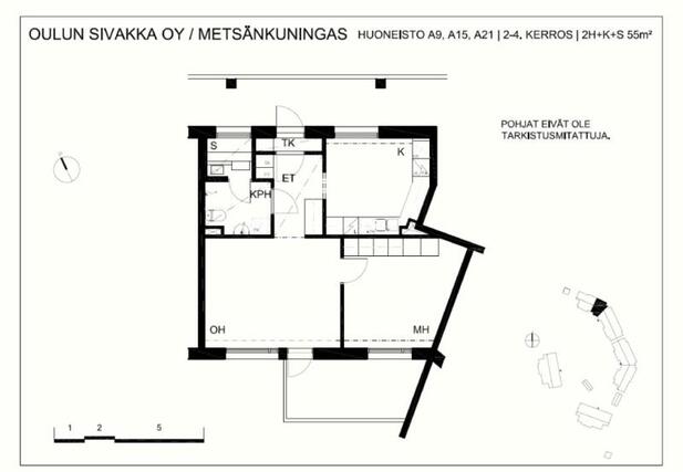Vuokra-asunto Oulu Hiironen Kaksio