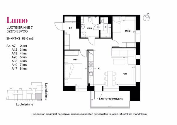 Rental Espoo Finnoo 3 rooms