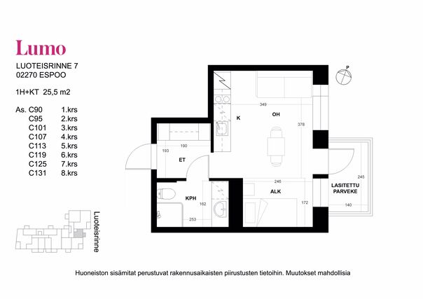 Vuokra-asunto Espoo Finnoo Yksiö