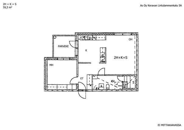 Rental Kerava Jaakkola 2 rooms Julkisivu