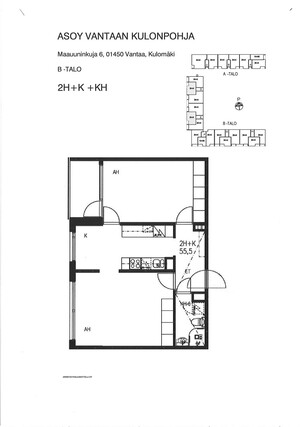 Rental Vantaa Kulomäki 2 rooms Kampanja/havainnekuva