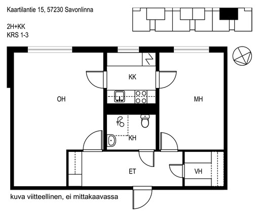 Vuokra-asunto Savonlinna Nätki Kaksio Kampanja