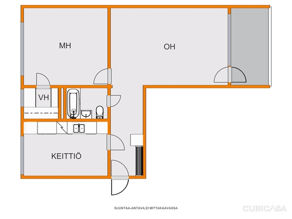 Rental Karkkila  2 rooms Julkisivu