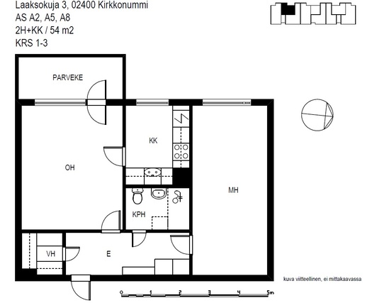 Vuokra-asunto Kirkkonummi Lindal Kaksio Kampanja