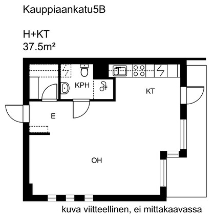 Vuokra-asunto Helsinki Katajanokka Yksiö Julkisivukuva