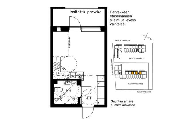 Vuokra-asunto Vantaa Martinlaakso Yksiö