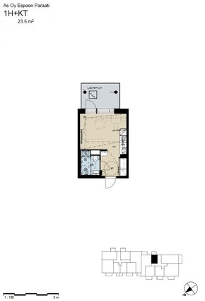 Rental Espoo Mäkkylä 1 room Julkisivu