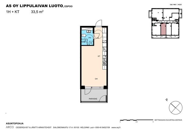 Vuokra-asunto Espoo Espoonlahti Yksiö Havainnekuva