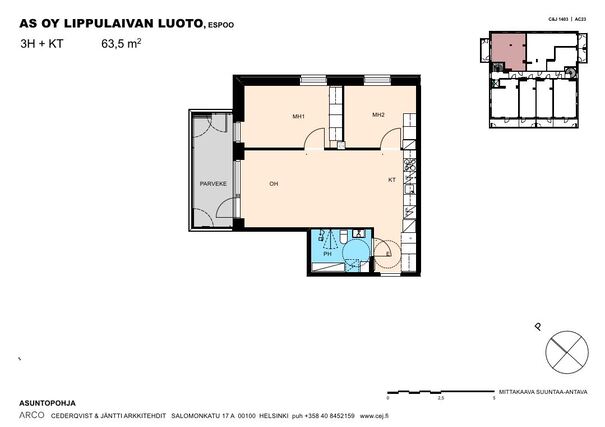 Vuokra-asunto Espoo Espoonlahti 3 huonetta Havainnekuva