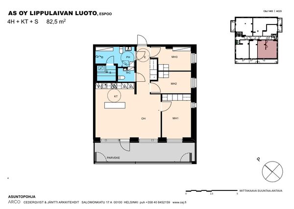 Vuokra-asunto Espoo Espoonlahti 4 huonetta Havainnekuva