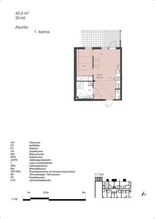 Rental Turku Linnanfältti 2 rooms Olohuone