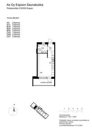 Vuokra-asunto Espoo Saunalahti Yksiö 6 kk sitoutuminen