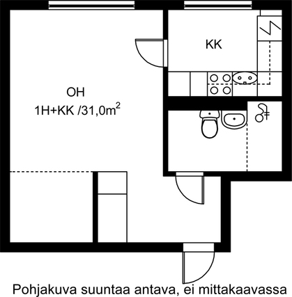 Vuokra-asunto Jyväskylä Keltinmäki Yksiö Julkisivukuva