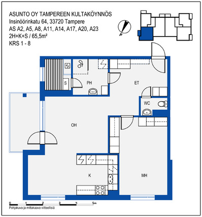 Vuokra-asunto Tampere Hervanta Kaksio Julkisivu