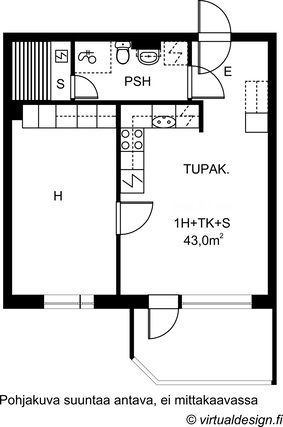 Rental Tampere Linnainmaa 1 room Kampanja