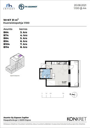 Rental Espoo Olari 1 room Kampanjakuva