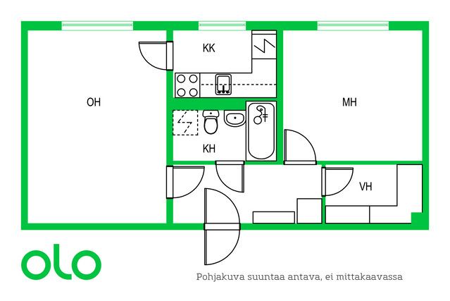 Vuokra-asunto Lohja Virkkala Kaksio Kampanja