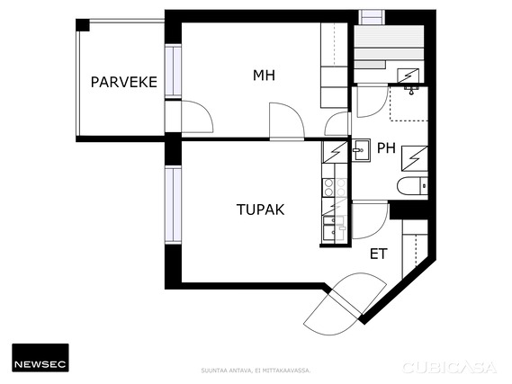 Vuokra-asunto Turku Keskusta Yksiö Julkisivu