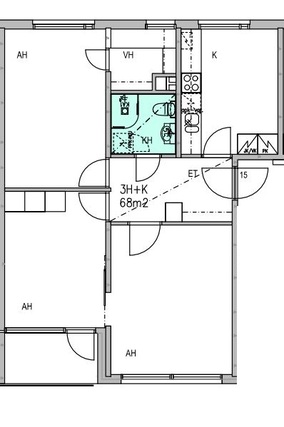 Rental Vantaa Kulomäki 3 rooms Kampanja/havainnekuva