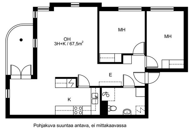 Vuokra-asunto Espoo Matinkylä 3 huonetta