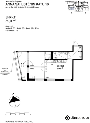Rental Espoo Vermonniitty 3 rooms Espoo Pohjakuvat