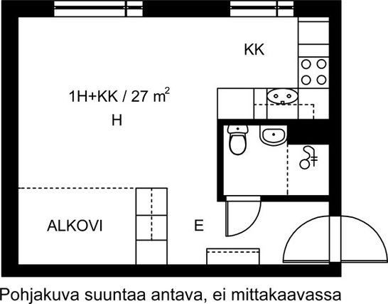 Vuokra-asunto Lahti Ahtiala Yksiö Keittiö