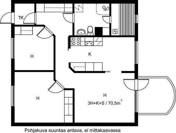 Vuokra-asunto Espoo Niittykumpu 3 huonetta