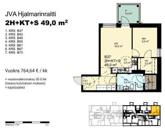 Vuokra-asunto Jyväskylä Kangas Kaksio