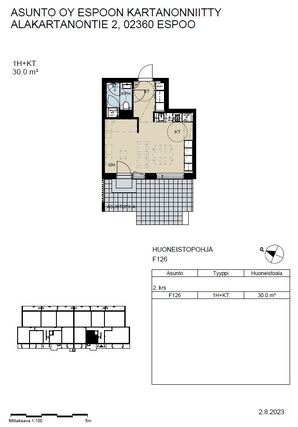 Rental Espoo Soukka 1 room Kamppis