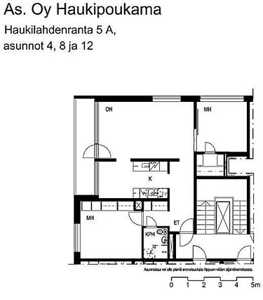 Vuokra-asunto Espoo Haukilahti 3 huonetta