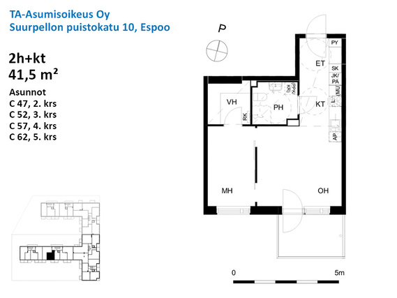 Right of occupancy apartment Espoo Henttaa 2 rooms