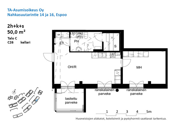 Right of occupancy apartment Espoo Kurttila 2 rooms