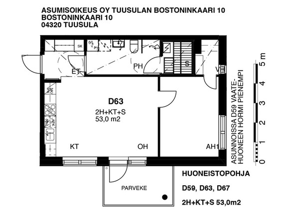 Right of occupancy apartment Tuusula  2 rooms