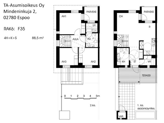 Asumisoikeusasunto Espoo Kauklahti 4 huonetta