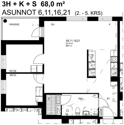 Right of occupancy apartment Pirkkala Pere 3 rooms