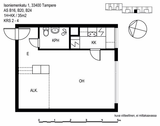 Vuokra-asunto Tampere Pohtola Yksiö