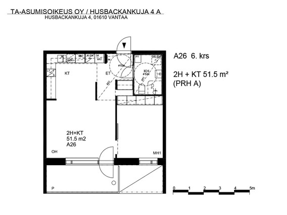 Asumisoikeusasunto Vantaa Kaivoksela Kaksio