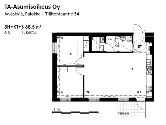 Right of occupancy apartment Jyväskylä Mannila 3 rooms