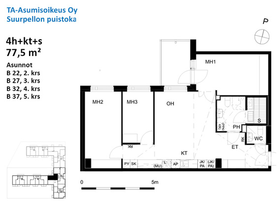 Asumisoikeusasunto Espoo Henttaa 4 huonetta