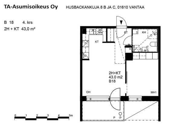 Right of occupancy apartment Vantaa Kaivoksela 2 rooms