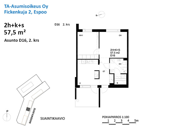 Asumisoikeusasunto Espoo Kauklahti Kaksio